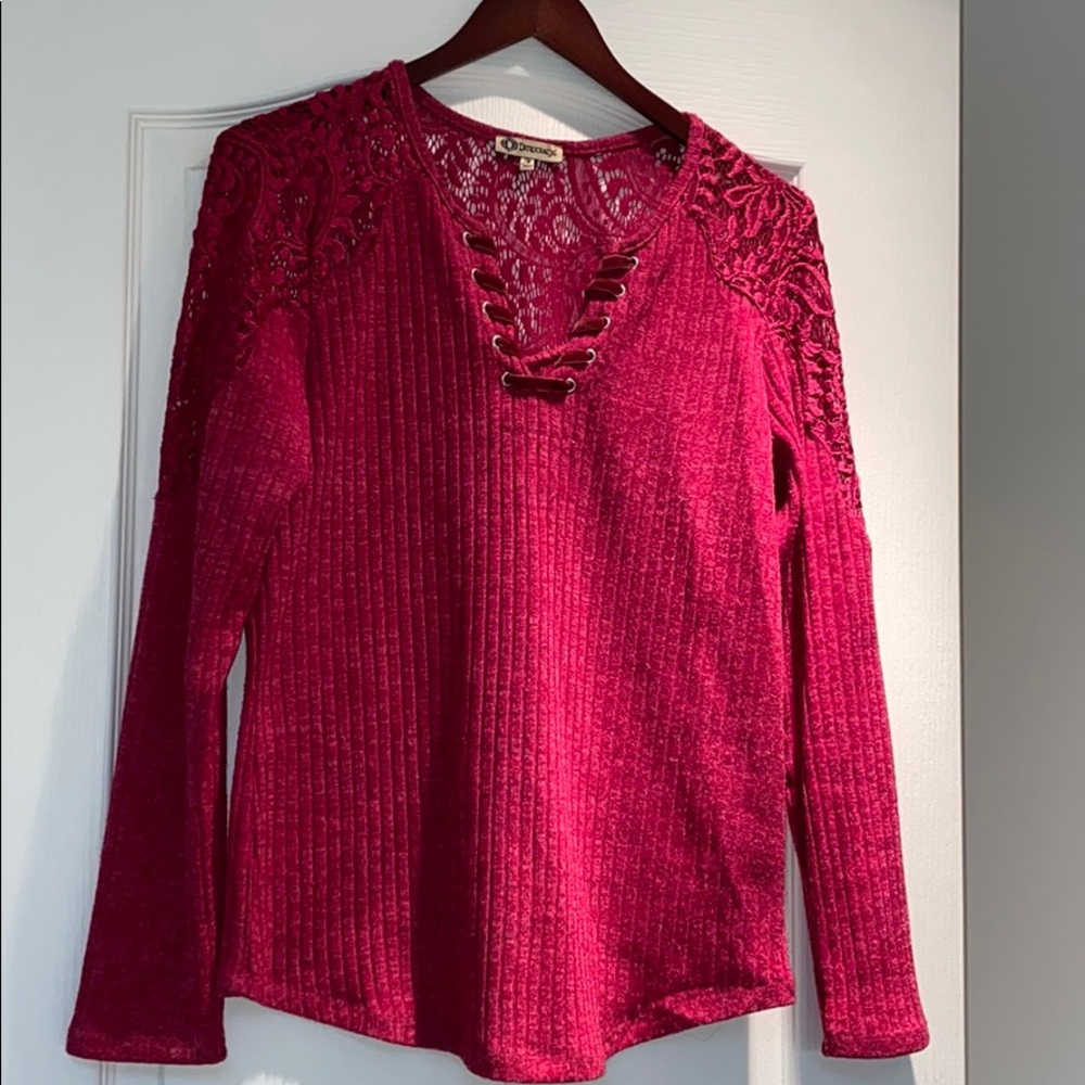 Maroon Democracy sweater size medium.